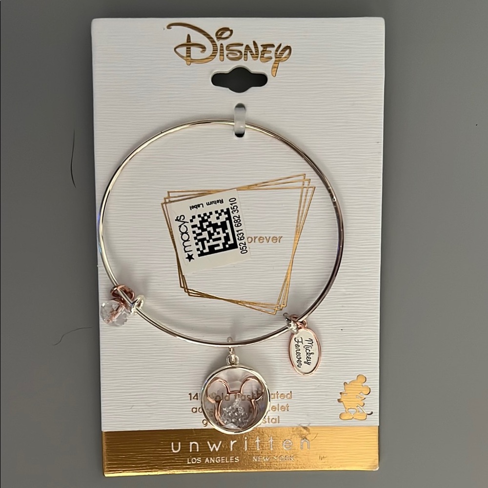 Disney Unwritten Silver Bangle Bracelet